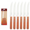 Couteaux à steak Dynamic 6pcs. Inox et bois.