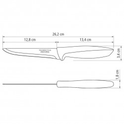 Couteau à désosser Plenus 13cm. Inox et plastique