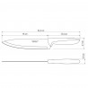 Couteau de chef Plenus 20cm. Inox et plastique.