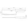 Feuille de boucher Plenus 17cm. Inox et plastique