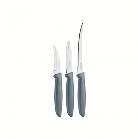 Couteaux de cuisine Plenus 3pcs. Inox et plastique.