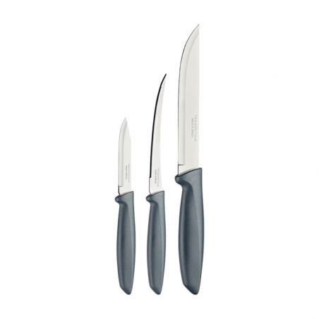 Couteaux de cuisine Plenus 3pcs. Inox et plastique.