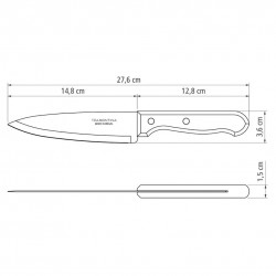 Couteau du chef Dynamic 15 cm. Inox et bois.