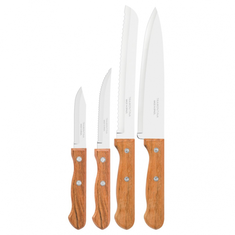 Couteaux de cuisine Dynamic 4pcs. Inox et bois