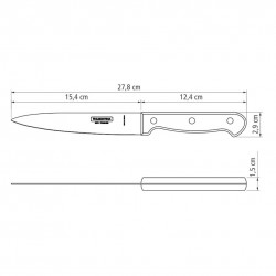 Couteau universel Technobois 15cm. Inox pleine soie et technobois .