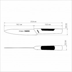 Couteau universel Nygma 15cm. Inox et plastique